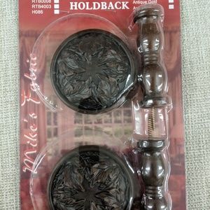 WOODEN CURTAIN AND DRAPERY HOLDBACK